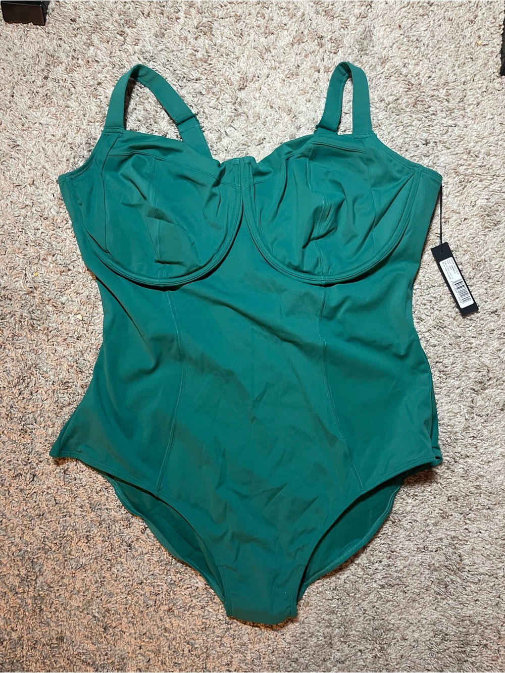TA3 Lifty One Piece Swimsuit Emerald Green H/I Cup 4X Long NWT
